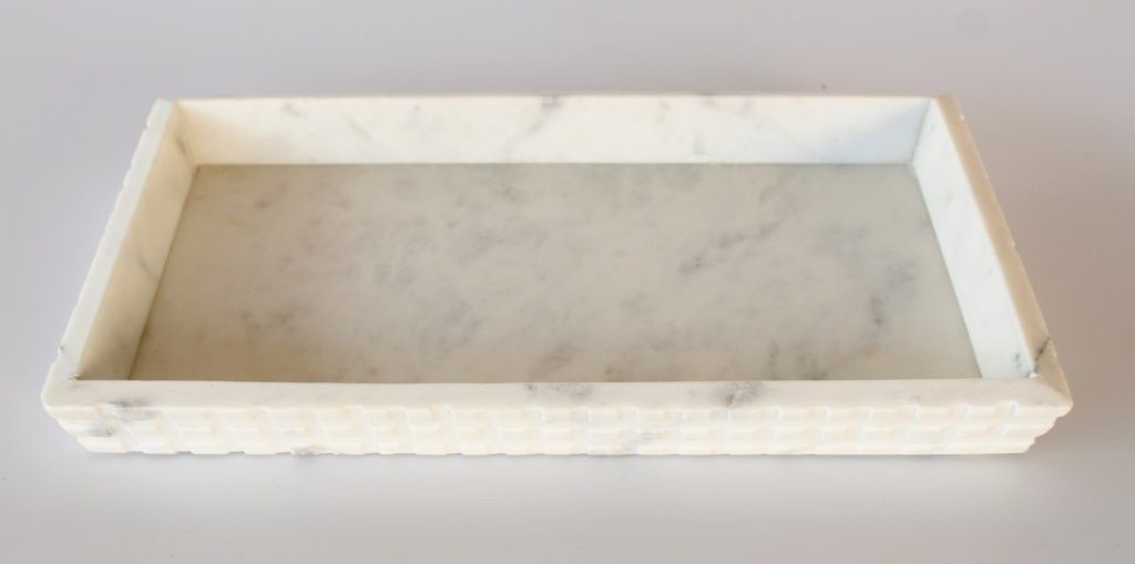 White Marble Oblong Tray
